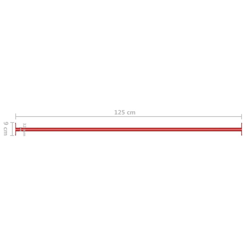 Sbarre da Gioco 3 pz 125 cm in Acciaio Rosso cod mxl 58827