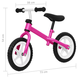 Bicicletta Senza Pedali con Ruote da 12 Pollici Rosa 93193