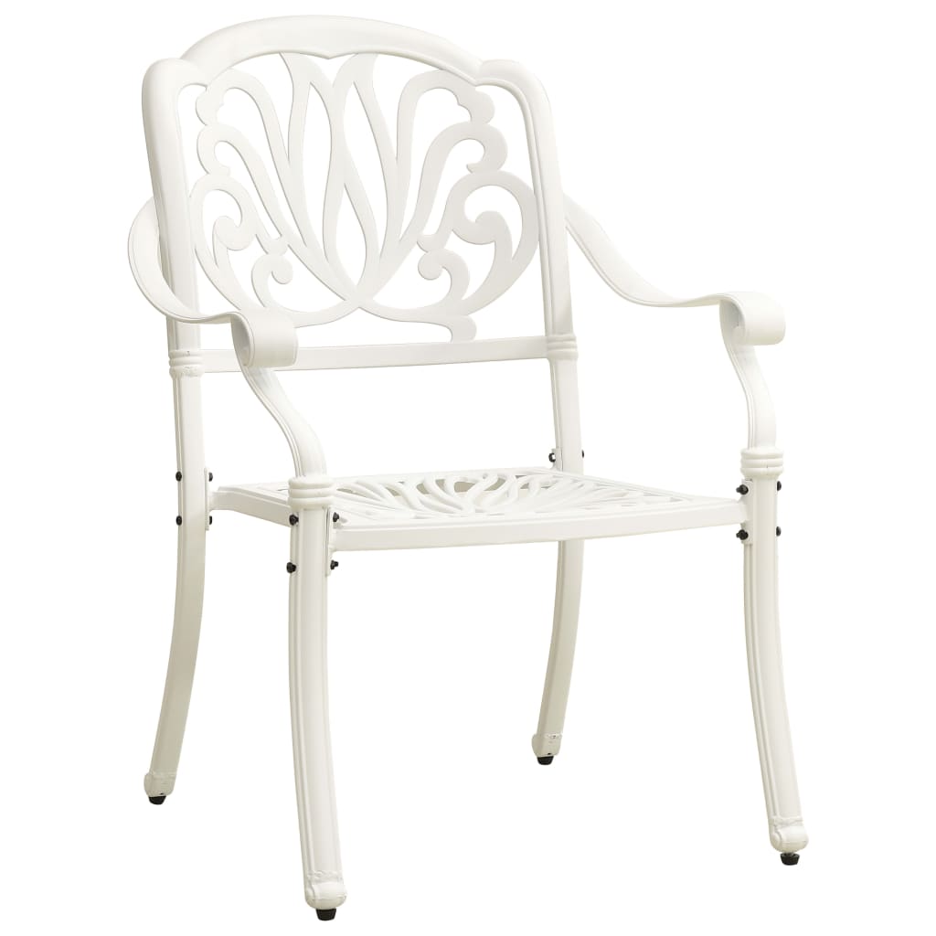 Sedie da Giardino 2 pz in Alluminio Pressofuso Bianco cod mxl 25145