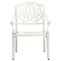 Sedie da Giardino 2 pz in Alluminio Pressofuso Bianco cod mxl 25145