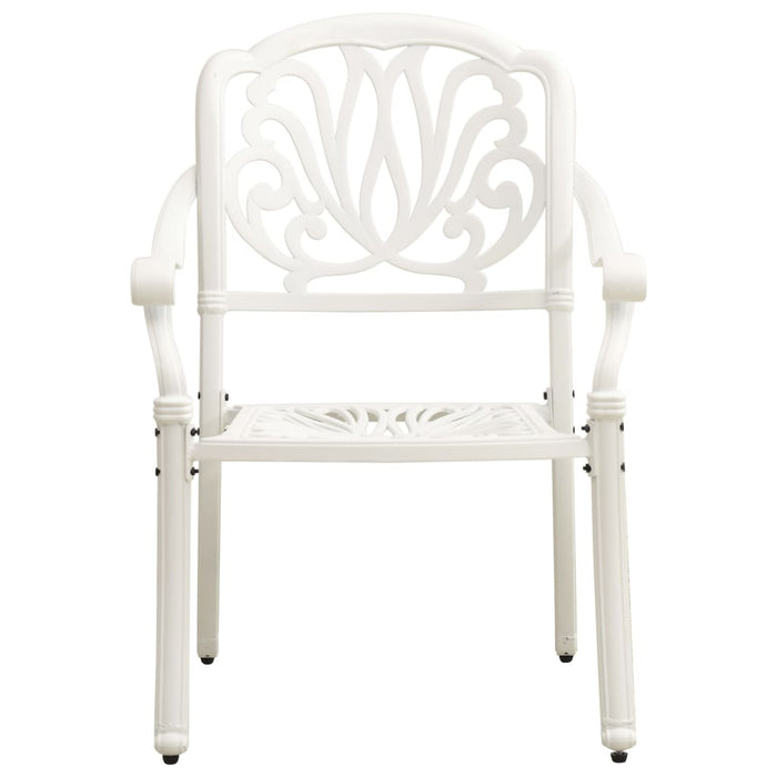 Sedie da Giardino 2 pz in Alluminio Pressofuso Bianco cod mxl 25145