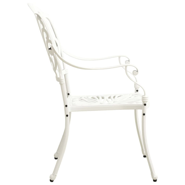 Sedie da Giardino 2 pz in Alluminio Pressofuso Bianco cod mxl 25145