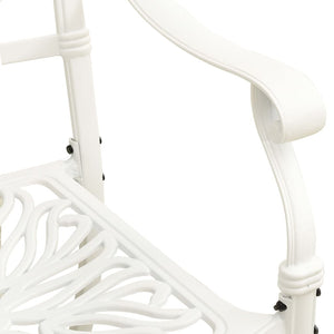 Sedie da Giardino 2 pz in Alluminio Pressofuso Bianco cod mxl 25145