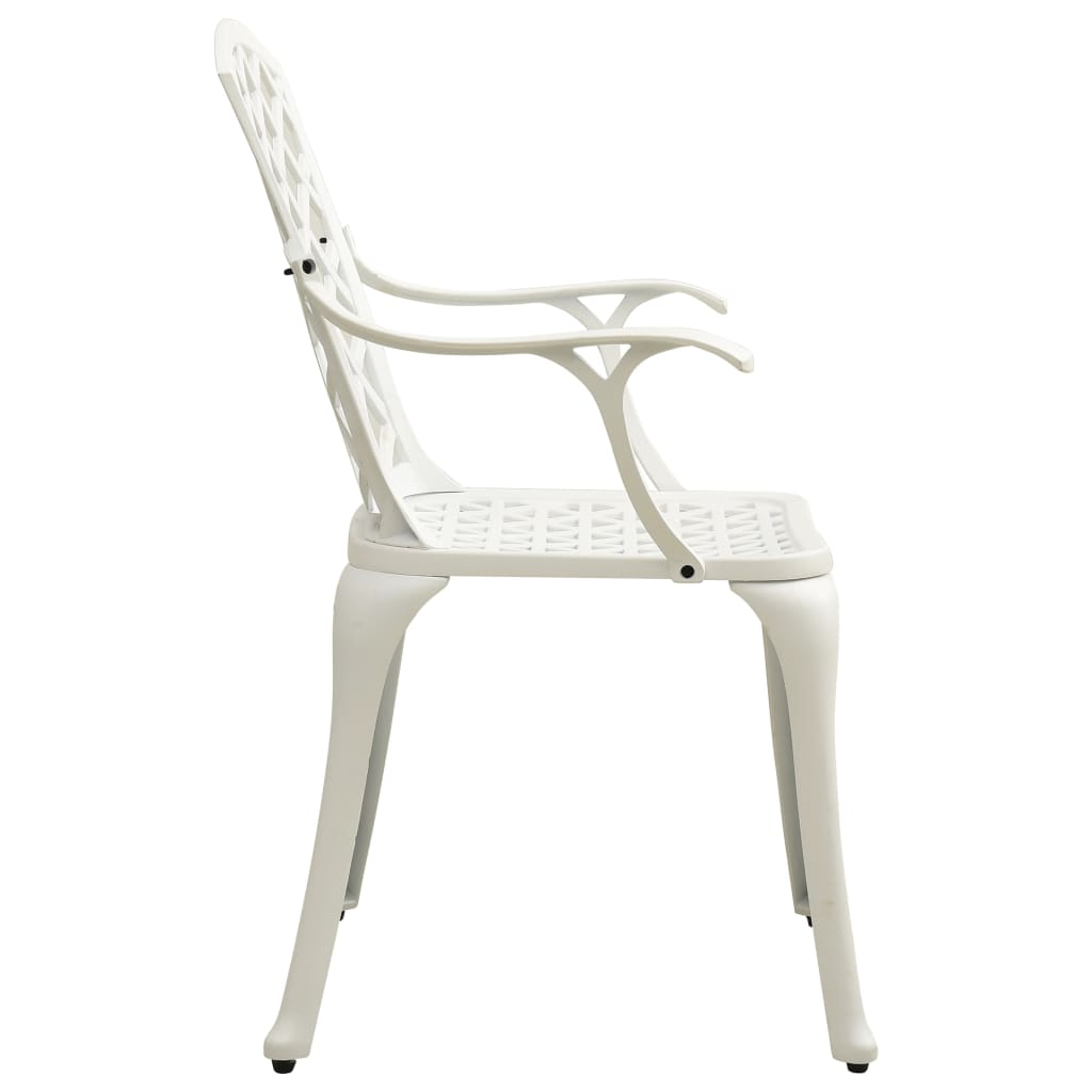 Sedie da Giardino 4 pz in Alluminio Pressofuso Bianco cod mxl 19634