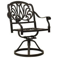 Sedie da Giardino Girevoli 2 pz in Alluminio Pressofuso Bronzo 315576