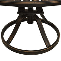 Sedie da Giardino Girevoli 2 pz in Alluminio Pressofuso Bronzo 315576