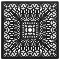 Tavolo da Giardino Nero 90x90x73 cm in Alluminio Pressofuso cod mxl 34182