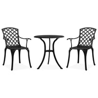 Set da Bistrot 3 pz in Alluminio Pressofuso Nero cod mxl 39932