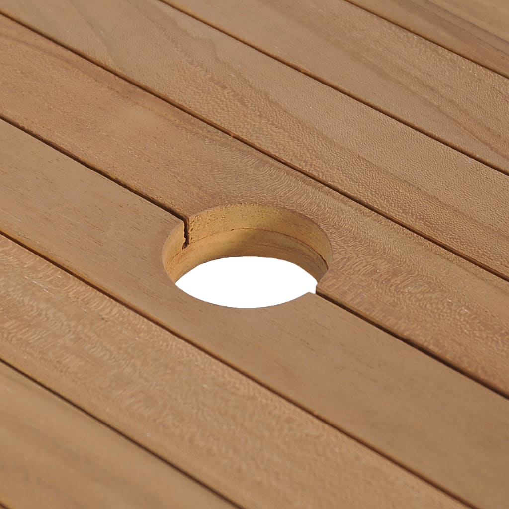 Armadietto da Bagno in Legno di Teak con Lavabo in Marmo Crema 3058162