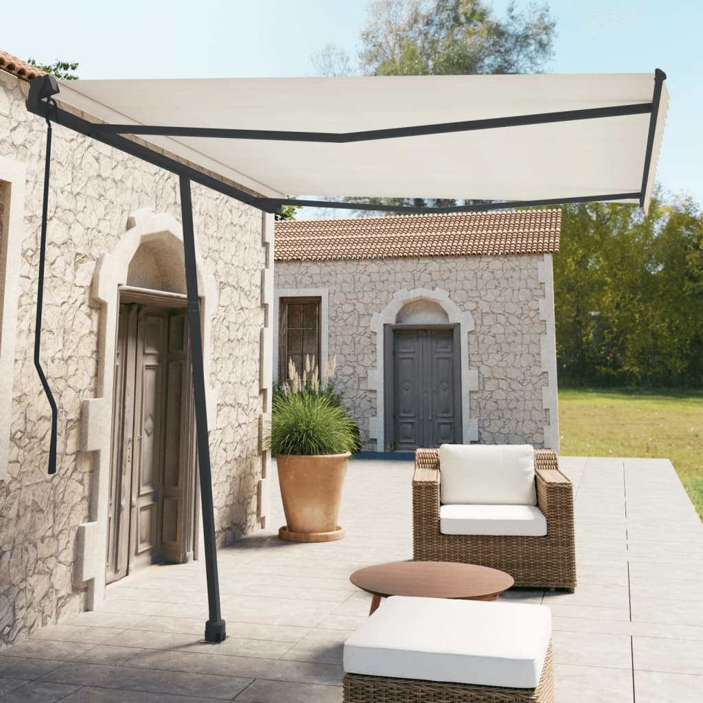 Set Pali per Tenda da Sole Antracite 300x245 cm Ferro 315096