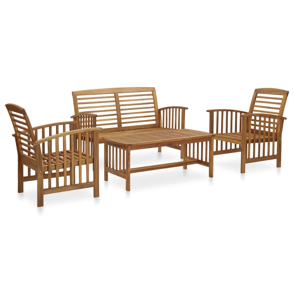 Set Divani da Giardino 4 pz in Legno Massello di Acacia cod mxl 43051