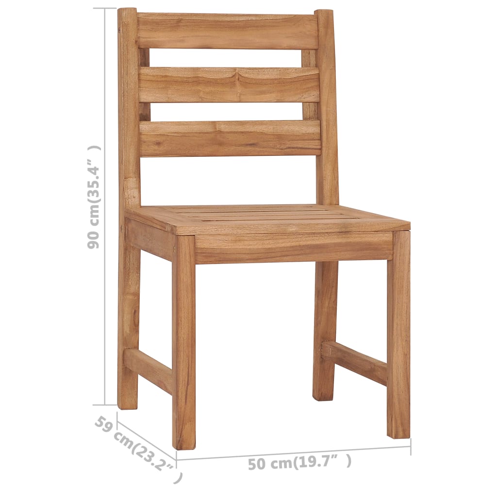 Sedie da Giardino 2 pz in Legno Massello di Teak 315614