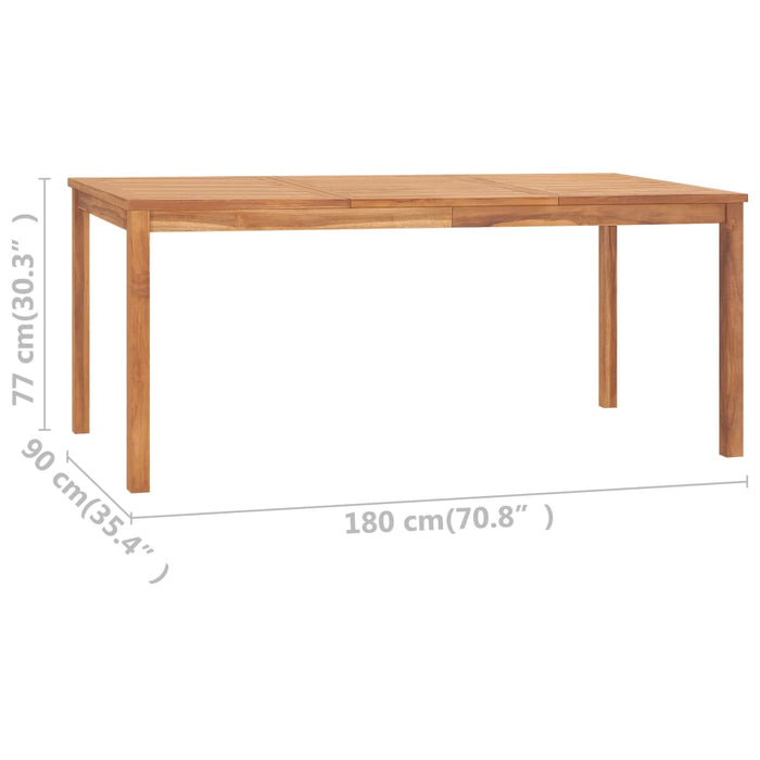 Tavolo da Pranzo da Giardino 180x90x77 cm in Massello di Teak 315621