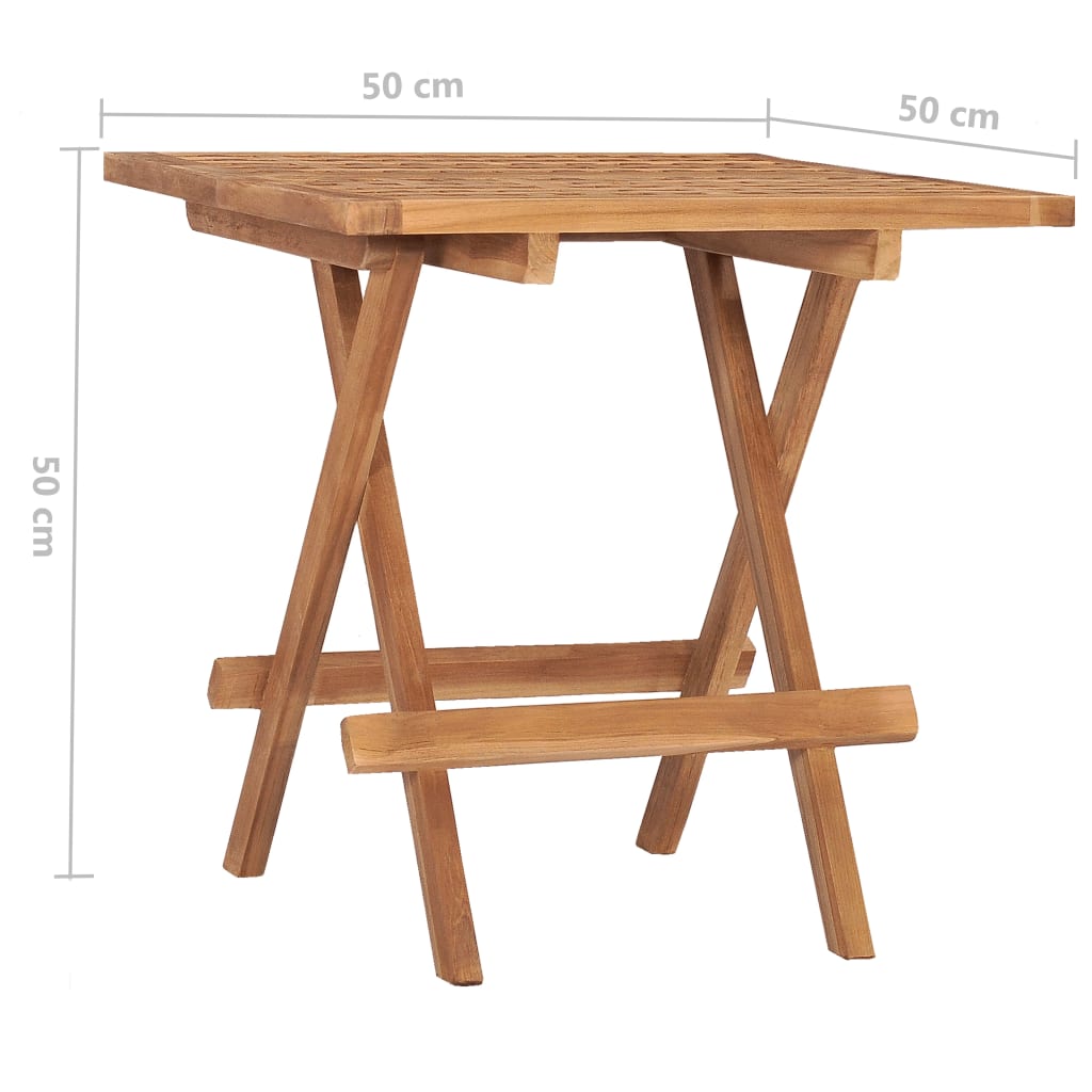 Set da Pranzo da Giardino Pieghevole 3 pz in Massello di Teak cod mxl 35764