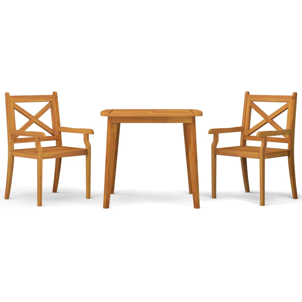 Set Mobili da Pranzo per Giardino 3 pz Legno Massello di Acacia 3057999