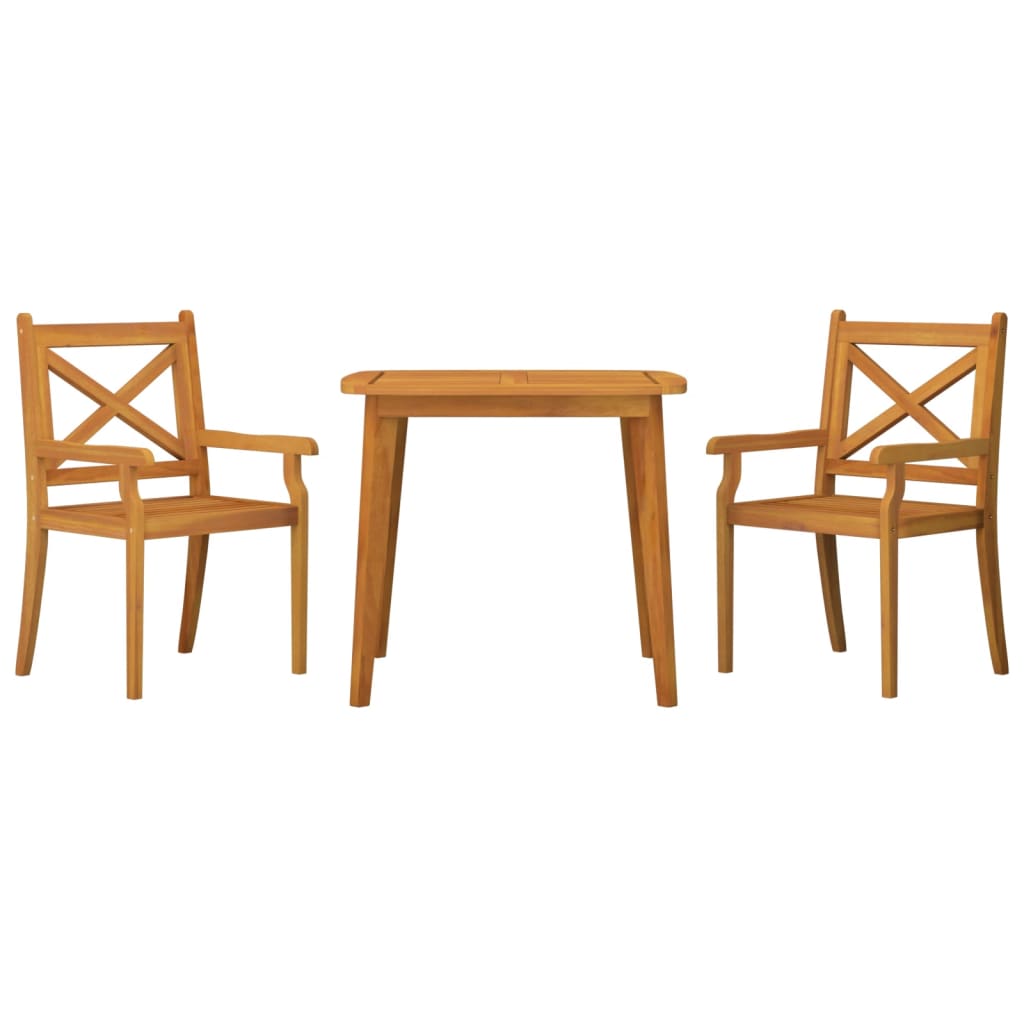 Set Mobili da Pranzo per Giardino 3 pz Legno Massello di Acacia 3057999