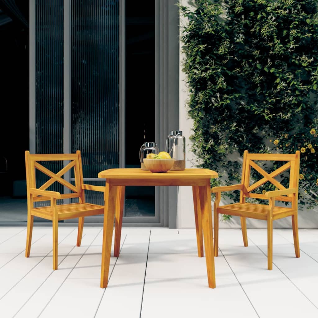 Set Mobili da Pranzo per Giardino 3 pz Legno Massello di Acacia 3057999