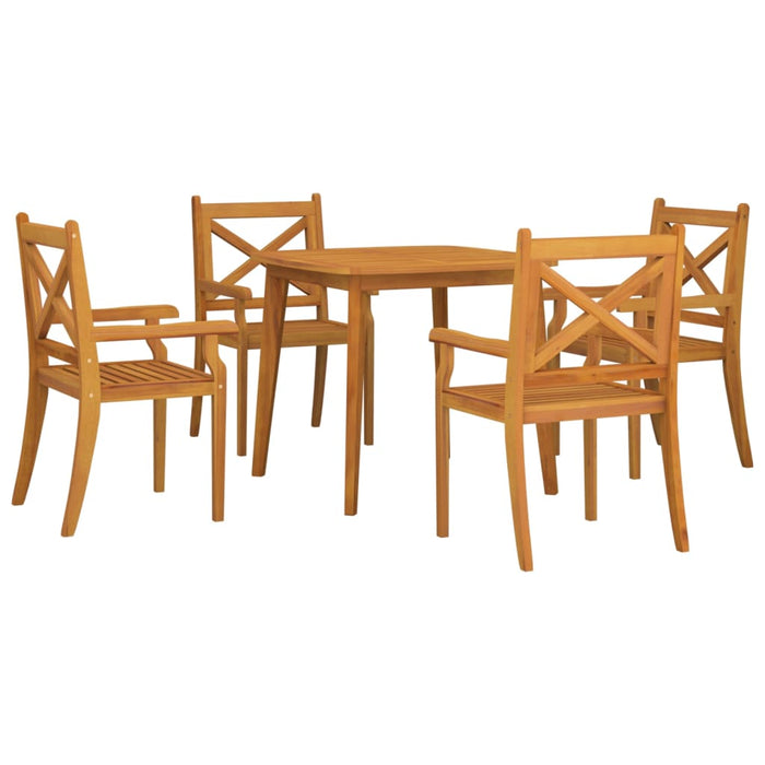 Set Mobili da Pranzo per Giardino 5 pz Legno Massello di Acacia cod mxl 41248