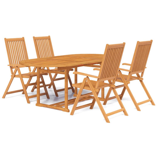 Set da Pranzo da Giardino 5 pz in Legno Massello di Acacia cod mxl 40922