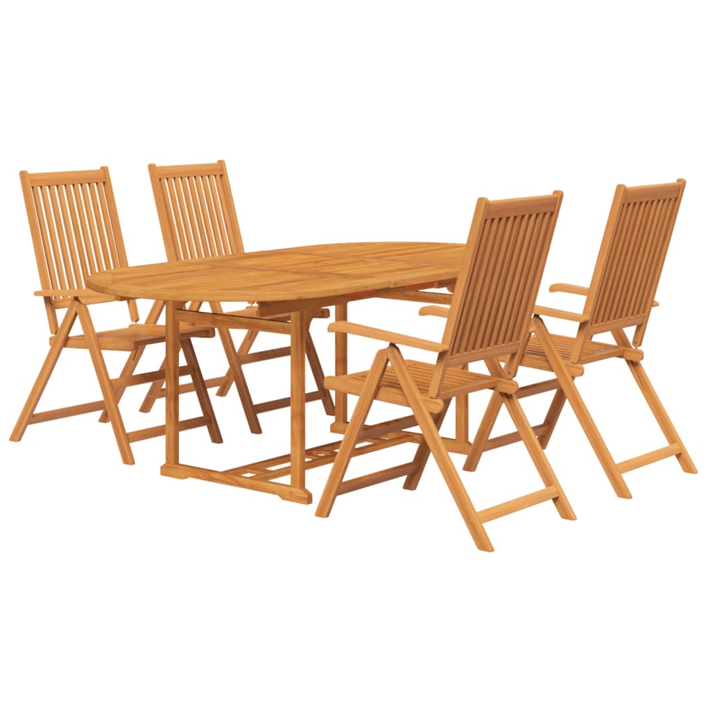 Set da Pranzo da Giardino 5 pz in Legno Massello di Acacia cod mxl 40922