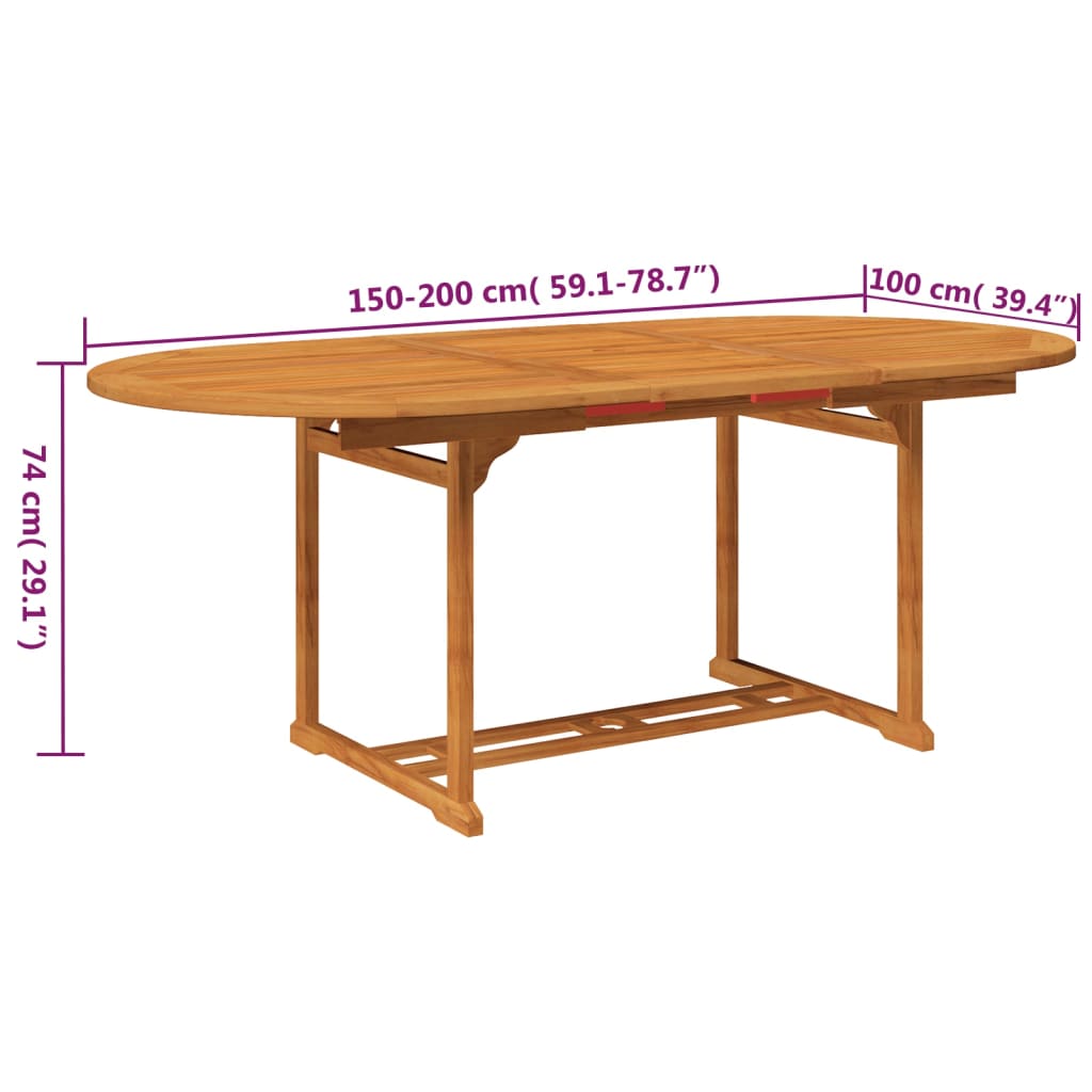 Set da Pranzo da Giardino 5 pz in Legno Massello di Acacia cod mxl 40922