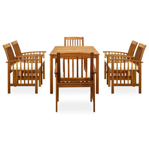 Set da Pranzo da Giardino 7 pz con Cuscini Massello di Acacia cod mxl 43042