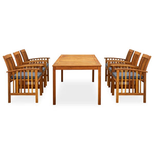 Set da Pranzo da Giardino 7 pz con Cuscini Massello di Acacia cod mxl 37862