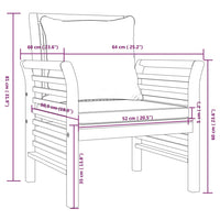 Set Divani da Giardino 5pz con Cuscini in Legno Massello Acacia cod mxl 41707