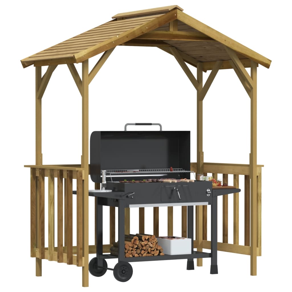 Capanno per Barbecue 163,5x93x210 cm in Pino Impregnato cod mxl 65904