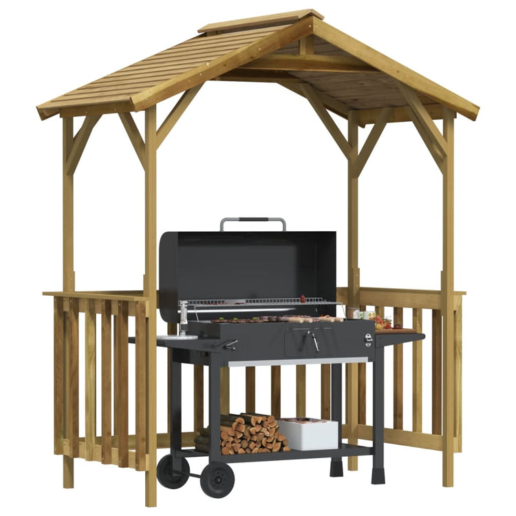 Capanno per Barbecue 163,5x93x210 cm in Pino Impregnato cod mxl 65904