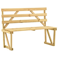 Panca da Giardino 120 cm in Legno di Pino Impregnato cod mxl 45931