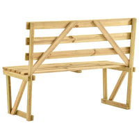 Panca da Giardino 120 cm in Legno di Pino Impregnato cod mxl 45931