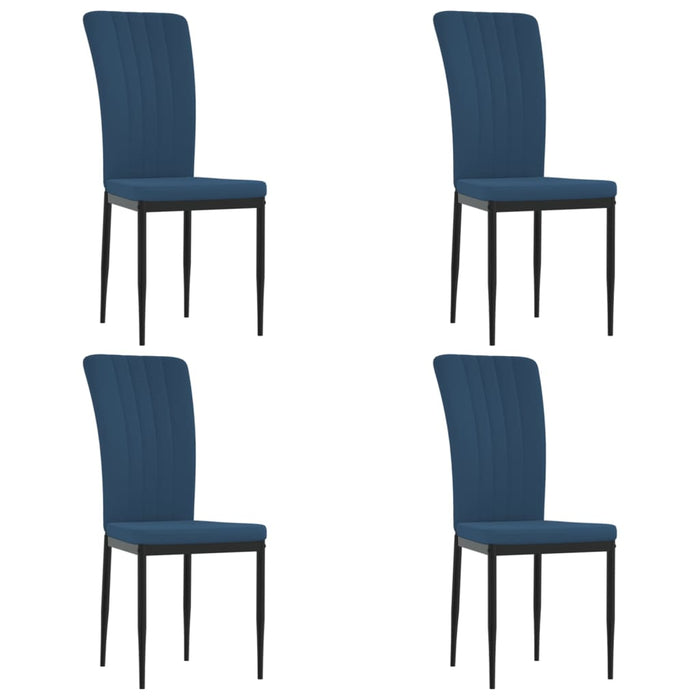 Sedie da Pranzo 4 pz Blu in Velluto 326103