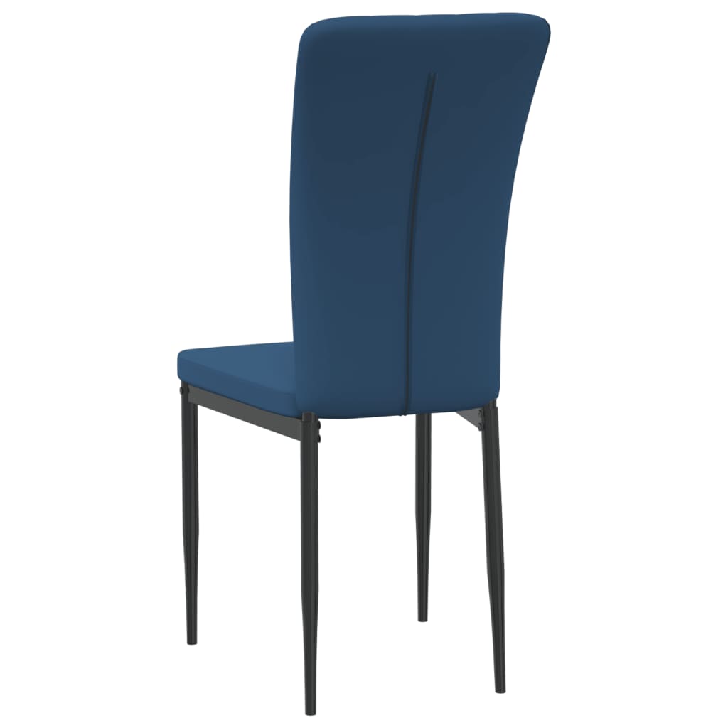 Sedie da Pranzo 4 pz Blu in Velluto 326103