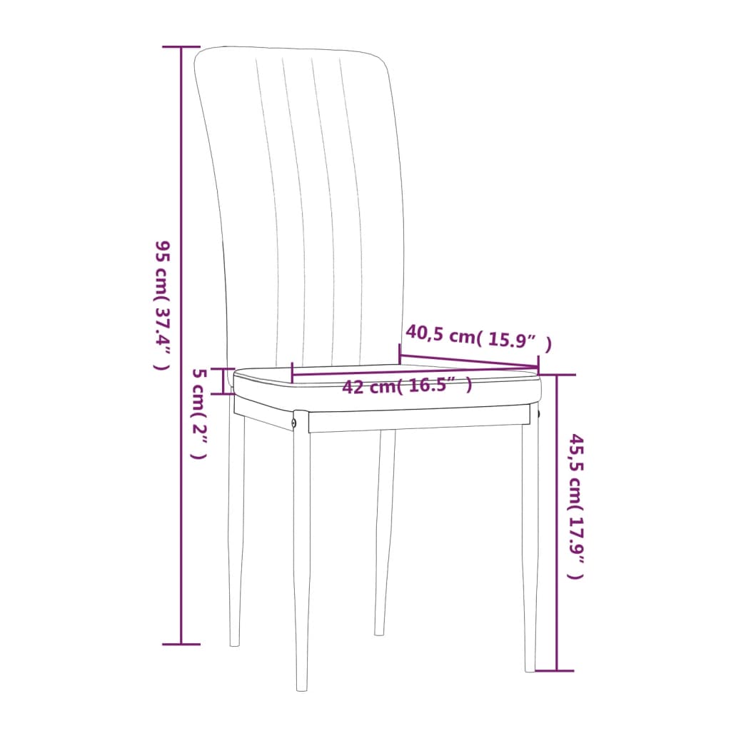 Sedie da Pranzo 4 pz Blu in Velluto 326103