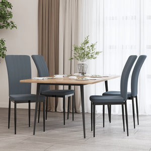 Sedie da Pranzo 4 pz Grigio Scuro in Velluto 326105