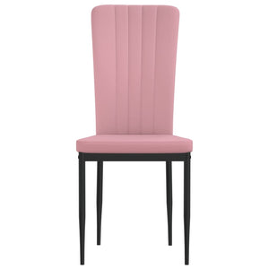 Sedie da Pranzo 4 pz Rosa in Velluto cod mxl 14089