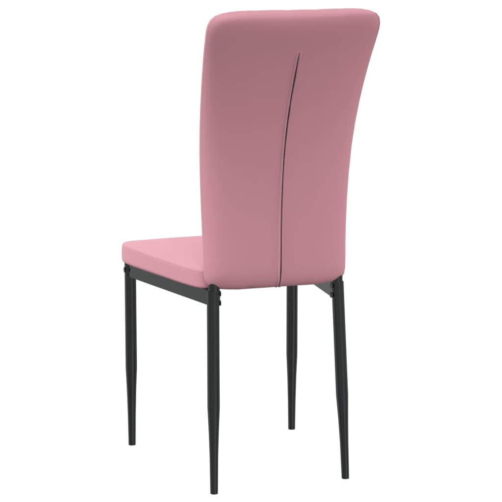 Sedie da Pranzo 4 pz Rosa in Velluto cod mxl 14089