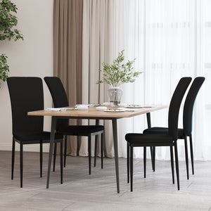 Sedie da Pranzo 4 pz Nere in Velluto cod mxl 15078