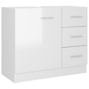 Mobile Sottolavabo Bianco Lucido 63x30x54 cm in Truciolato cod mxl 15397