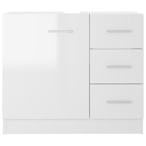 Mobile Sottolavabo Bianco Lucido 63x30x54 cm in Truciolato cod mxl 15397