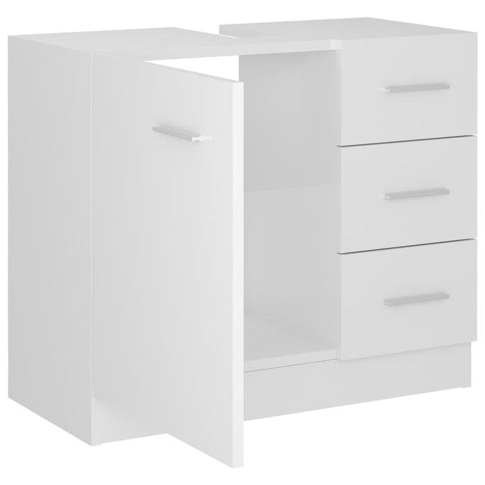 Mobile Sottolavabo Bianco Lucido 63x30x54 cm in Truciolato cod mxl 15397