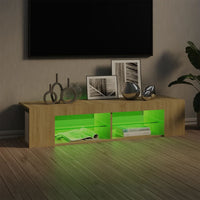 Mobile Porta TV con Luci LED Rovere Sonoma 135x39x30 cm 804232