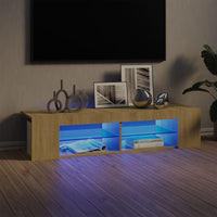 Mobile Porta TV con Luci LED Rovere Sonoma 135x39x30 cm 804232