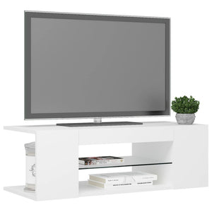 Mobile Porta TV con Luci LED Bianco 90x39x30 cm 804238