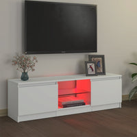 Mobile Porta TV con Luci LED Bianco 120x30x35,5 cm 804283