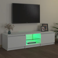 Mobile Porta TV con Luci LED Bianco 140x40x35,5 cm cod mxl 14479