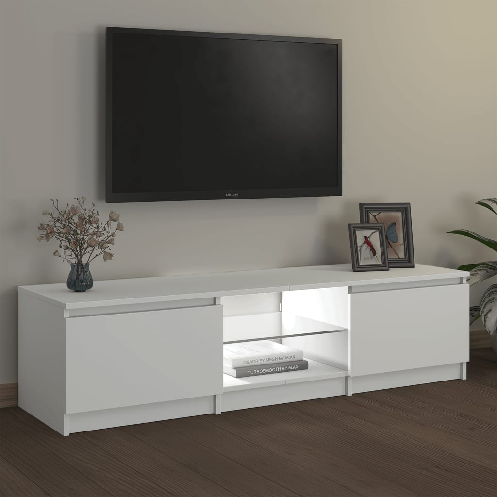 Mobile Porta TV con Luci LED Bianco 140x40x35,5 cm cod mxl 14479