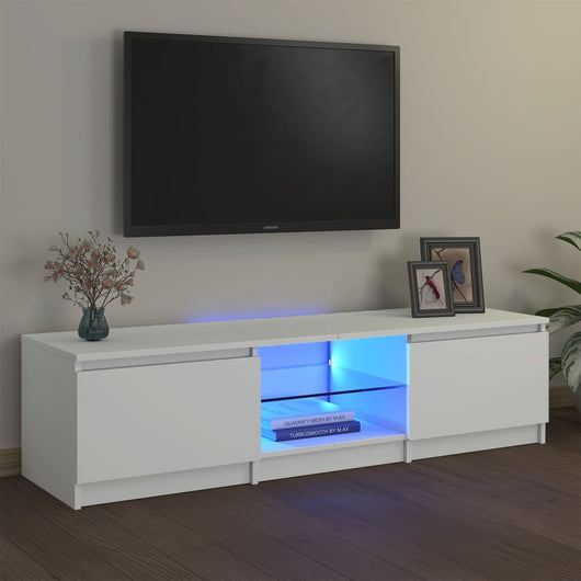 Mobile Porta TV con Luci LED Bianco 140x40x35,5 cm cod mxl 14479