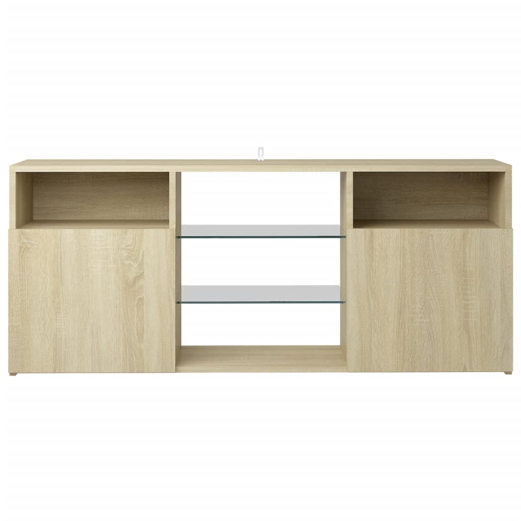 Mobile Porta TV con Luci LED Rovere Sonoma 120x30x50 cm 804304